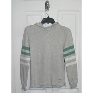 1901 Boys Lightweight Lacrosse Stripe Sleeve Hoodie in Grey Heather M (8/10) $25